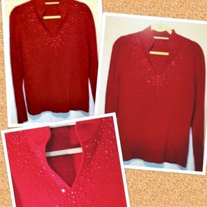 Red Sparkling Sweater